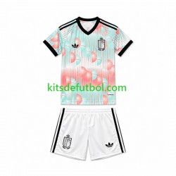 Equipación completa Niño World Cup 2026 Bélgica Camiseta de visitante Manga Corta
