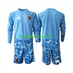 Equipación completa Niño World Cup 2026 Bélgica Portero Camiseta de local Manga Larga