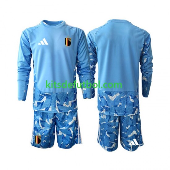 Equipación completa Niño World Cup 2026 Bélgica Portero Camiseta de local Manga Larga