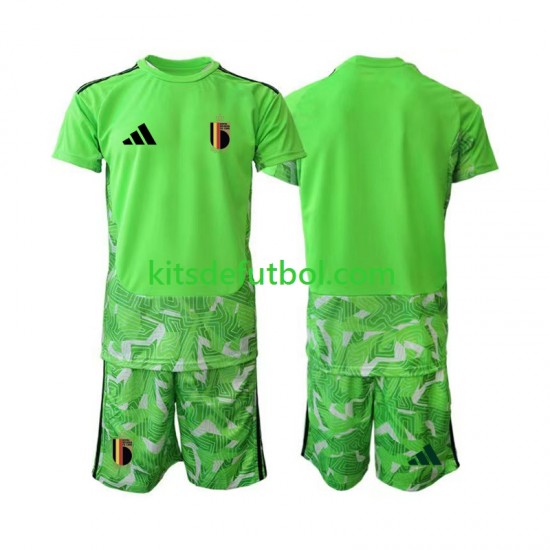 Equipación completa Niño World Cup 2026 Bélgica Portero Camiseta alternativa Manga Corta