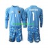 Equipación completa Niño World Cup 2026 Bélgica Portero Thibaut Courtois 1 Camiseta de local Manga Larga