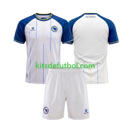 Equipación completa Niño World Cup 2026 Bosnia y Herzegovina Camiseta de visitante Manga Corta