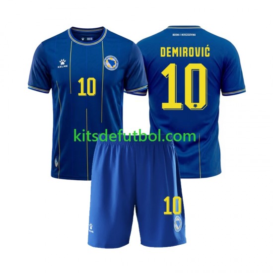 Equipación completa Niño World Cup 2026 Bosnia y Herzegovina Ermedin Demirovic 10 Camiseta de local Manga Corta