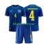 Equipación completa Niño World Cup 2026 Bosnia y Herzegovina Tarik Muharemovic 4 Camiseta de local Manga Corta