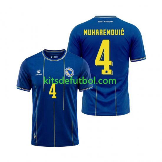 World Cup 2026 Bosnia y Herzegovina Tarik Muharemovic 4 Hombre Camiseta de local Manga Corta