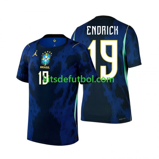 World Cup 2026 Brasil Endrick 19 Hombre Camiseta de visitante Manga Corta
