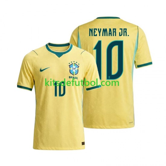 World Cup 2026 Brasil Neymar JR 10 Hombre Camiseta de local Manga Corta