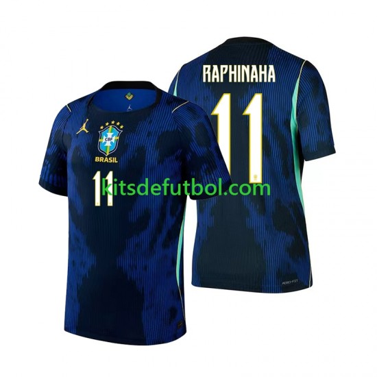 World Cup 2026 Brasil Raphinha 11 Hombre Camiseta de visitante Manga Corta