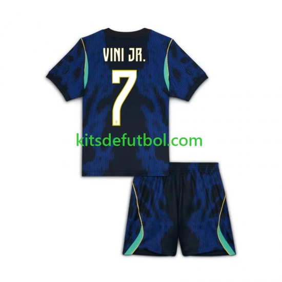 Equipación completa Niño World Cup 2026 Brasil Vinicius Junior 7 Camiseta de visitante Manga Corta