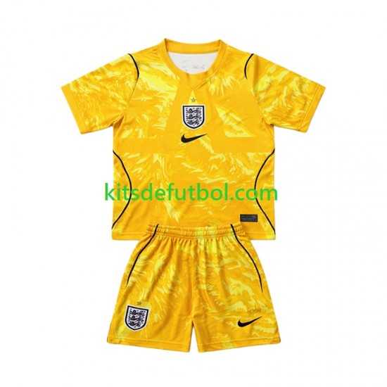 Equipación completa Niño World Cup 2026 Inglaterra Portero Camiseta Cuarta Manga Corta