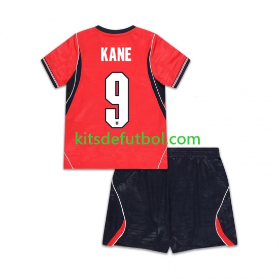 Equipación completa Niño World Cup 2026 Inglaterra Harry Kane 9 Camiseta de visitante Manga Corta