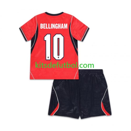 Equipación completa Niño World Cup 2026 Inglaterra Jude Bellingham 10 Camiseta de visitante Manga Corta