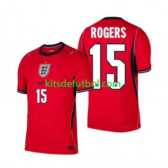 World Cup 2026 Inglaterra Morgan Rogers 15 Hombre Camiseta de visitante Manga Corta