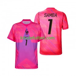 World Cup 2026 Francia Portero Brice Samba 1 Hombre Camiseta de visitante Manga Corta