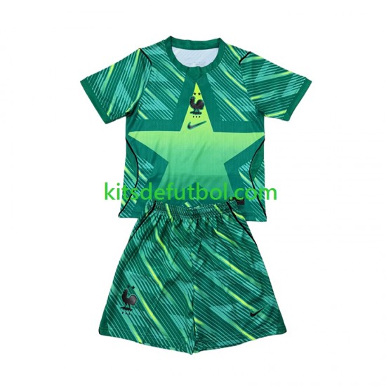 Equipación completa Niño World Cup 2026 Francia Portero Camiseta alternativa Manga Corta