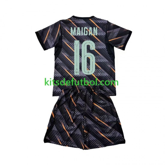 Equipación completa Niño World Cup 2026 Francia Portero Mike Maignan 16 Camiseta de local Manga Corta