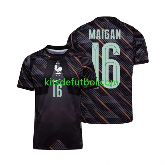 World Cup 2026 Francia Portero Mike Maignan 16 Hombre Camiseta de local Manga Corta