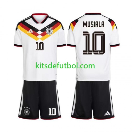 Equipación completa Niño World Cup 2026 Alemania Jamal Musiala 10 Camiseta de local Manga Corta