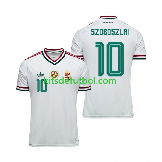 World Cup 2026 Hungría Dominik Szoboszlai 10 Hombre Camiseta de visitante Manga Corta