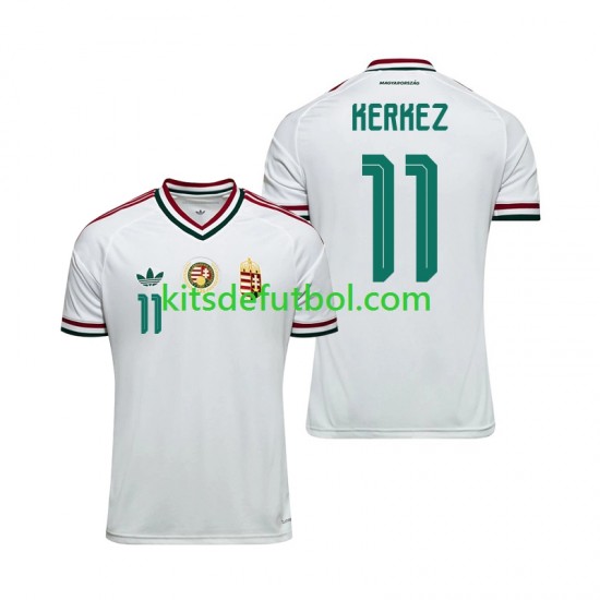 World Cup 2026 Hungría Milos Kerkez 11 Hombre Camiseta de visitante Manga Corta