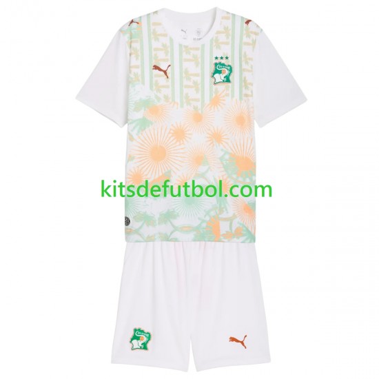 Equipación completa Niño World Cup 2026 Costa De Marfil Camiseta de visitante Manga Corta