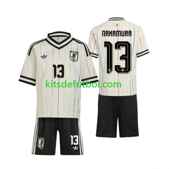 Equipación completa Niño World Cup 2026 Japón Keito Nakamura 13 Camiseta de visitante Manga Corta
