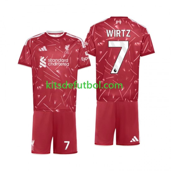 Equipación completa Niño Liverpool Florian Wirtz 7 Camiseta de local 2026-2027 Manga Corta