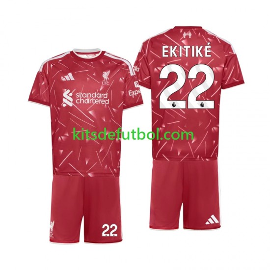 Equipación completa Niño Liverpool Hugo Ekitike 22 Camiseta de local 2026-2027 Manga Corta