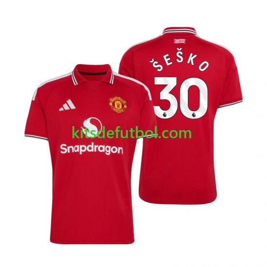 Manchester United Benjamin Sesko 30 Hombre Camiseta de local 2026-2027 Manga Corta