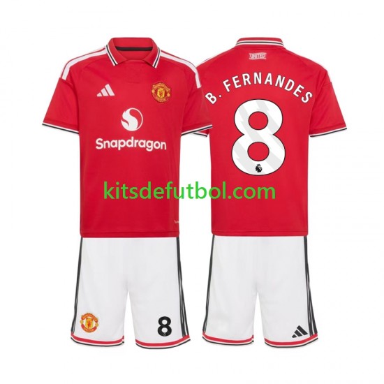 Equipación completa Niño Manchester United Bruno Fernandes 8 Camiseta de local 2026-2027 Manga Corta