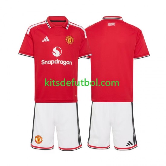 Equipación completa Niño Manchester United Camiseta de local 2026-2027 Manga Corta