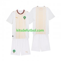Equipación completa Niño Marruecos 2026 Camiseta de visitante Manga Corta