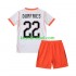 Equipación completa Niño World Cup 2026 Países Bajos Denzel Dumfries 22 Camiseta de visitante Manga Corta