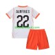 Equipación completa Niño World Cup 2026 Países Bajos Denzel Dumfries 22 Camiseta de visitante Manga Corta