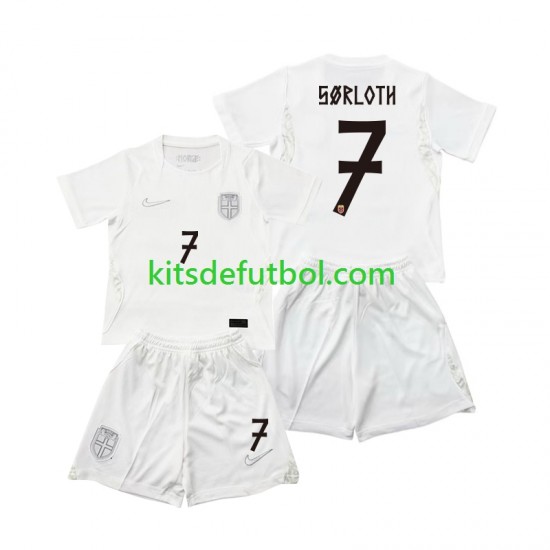 Equipación completa Niño World Cup 2026 Noruega Alexander Sorloth 7 Camiseta alternativa Manga Corta