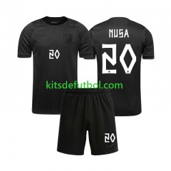 Equipación completa Niño World Cup 2026 Noruega Antonio NUSA 20 Camiseta de visitante Manga Corta