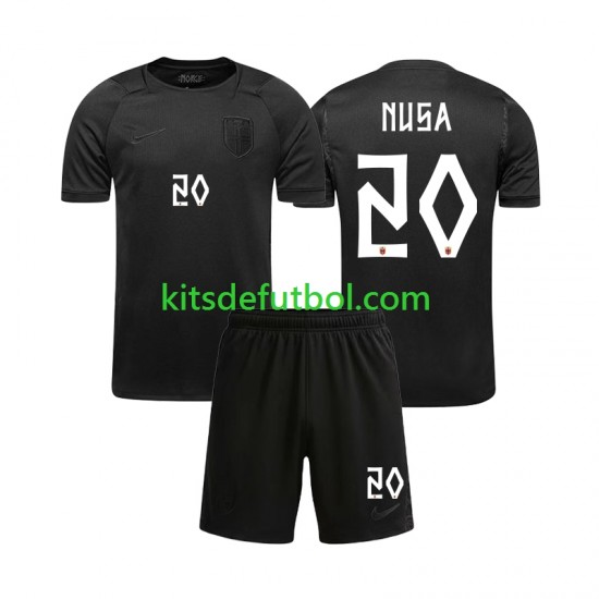 Equipación completa Niño World Cup 2026 Noruega Antonio NUSA 20 Camiseta de visitante Manga Corta