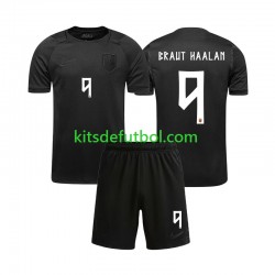 Equipación completa Niño World Cup 2026 Noruega Braut Haaland 9 Camiseta de visitante Manga Corta