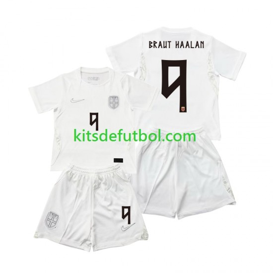 Equipación completa Niño World Cup 2026 Noruega Braut Haaland 9 Camiseta alternativa Manga Corta