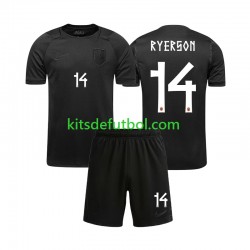 Equipación completa Niño World Cup 2026 Noruega Julian Ryerson 14 Camiseta de visitante Manga Corta