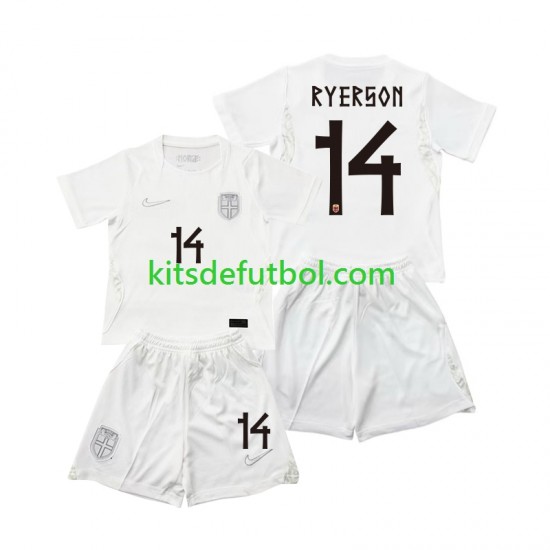 Equipación completa Niño World Cup 2026 Noruega Julian Ryerson 14 Camiseta alternativa Manga Corta