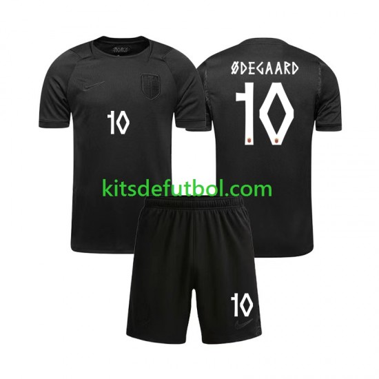 Equipación completa Niño World Cup 2026 Noruega Martin Odegaard 10 Camiseta de visitante Manga Corta