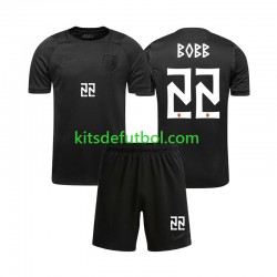 Equipación completa Niño World Cup 2026 Noruega Oscar Bobb 22 Camiseta de visitante Manga Corta