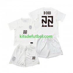 Equipación completa Niño World Cup 2026 Noruega Oscar Bobb 22 Camiseta alternativa Manga Corta