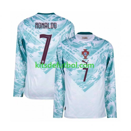 World Cup 2026 Portugal Cristiano Ronaldo 7 Hombre Camiseta de visitante Manga Larga