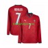 World Cup 2026 Portugal Cristiano Ronaldo 7 Hombre Camiseta de local Manga Larga