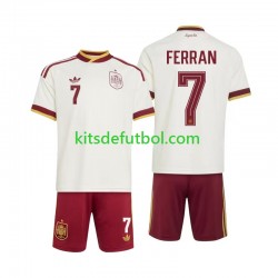 Equipación completa Niño World Cup 2026 España Ferran Torres 7 Camiseta de visitante Manga Corta