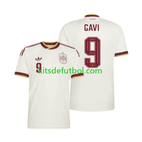 World Cup 2026 España Gavi 9 Hombre Camiseta de visitante Manga Corta