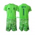 Equipación completa Niño World Cup 2026 España Portero David Raya 1 6th Green color Camiseta Manga Corta