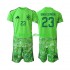 Equipación completa Niño World Cup 2026 España Portero Unai Simon 23 6th Green color Camiseta Manga Corta